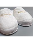 Chaussons de luxe velours avec logo brodé - semelle Marshmallow
