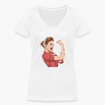 Puissance féminine à l 'état pur T-shirt bio col V Stanley/Stella Femme