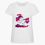 Cheval licorne blanc et violet T-shirt oversize Femme
