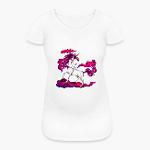 Cheval licorne blanc et violet T-shirt de grossesse Femme