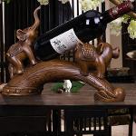 Décoration de casier à vin en forme d'éléphant, cadeaux pour salon et table