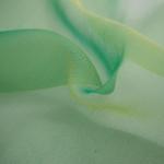 Tissu mousseline changeante en soie vert et jaune
