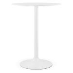 Table haute mange-debout design LUCIE (Ø 90 cm) (blanc)