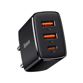 Chargeur rapide compact Baseus 2x USB / USB Type C 30W 3A Power Delivery Quick