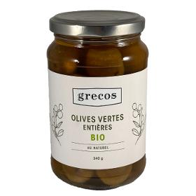 Olives vertes entières Bio 