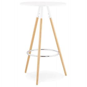 Table haute ronde scandinave JULIE en bois (Ø 65 cm)