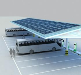 Station de recharge solaire - 2 buses