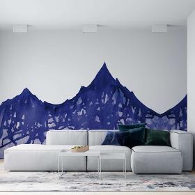 Papier peint panoramique avec montagnes abstraites