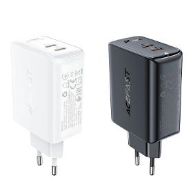 Chargeur mural Acefast GaN USB Type C 50W, PD, QC 3.0, AFC, FCP blanc
