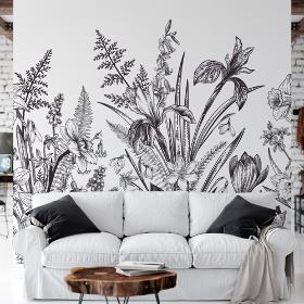 Éden - Papier peint floral et panoramque avec jardin de plantes