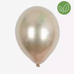 5 Ballons Dorés Chromés 100 % Biodégradables