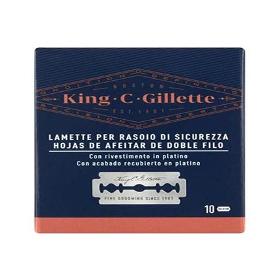 Gillette king c. lames de rechange pour rasoir de sécurité pour hommes 10 lames