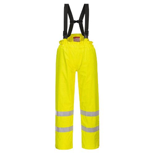 S781-Pantalon de pluie doublé Bizflame Haute Visibilité, Antistatique - jaune