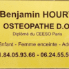 URGENCE OSTÉOPATHIE - BENJAMIN HOURY - OSTÉOPATHE PARIS 12
