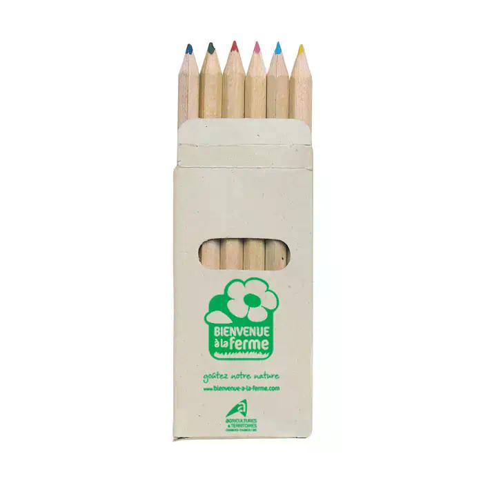 Boite Cartonnée De 6 Mini-crayons