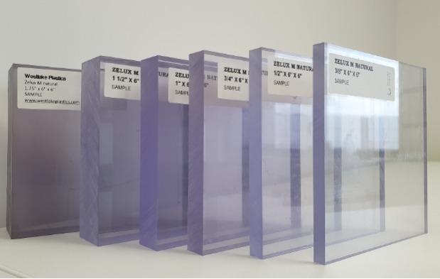 Zelux M: Polycarbonate transparent usinable plaques & barres