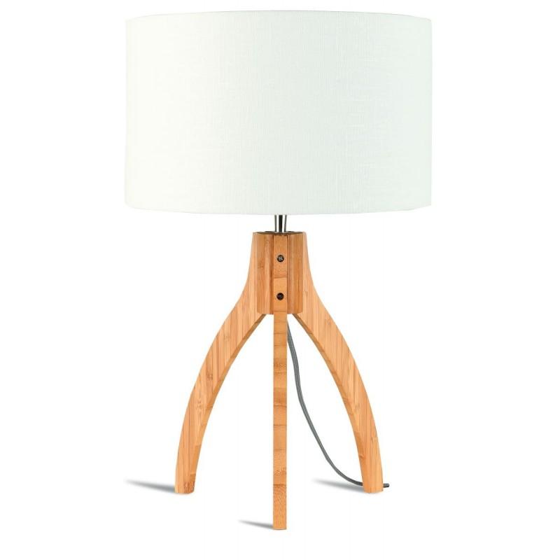 Lampe de table en bambou  ANNAPURNA (naturel, blanc)