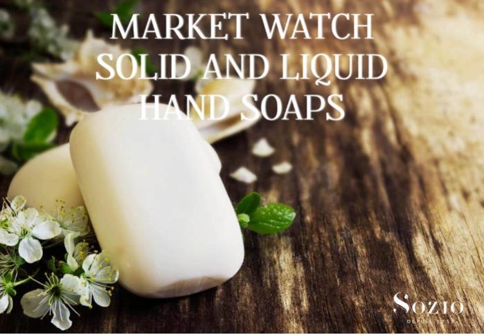 "Market watch solid and liquid hand soap"