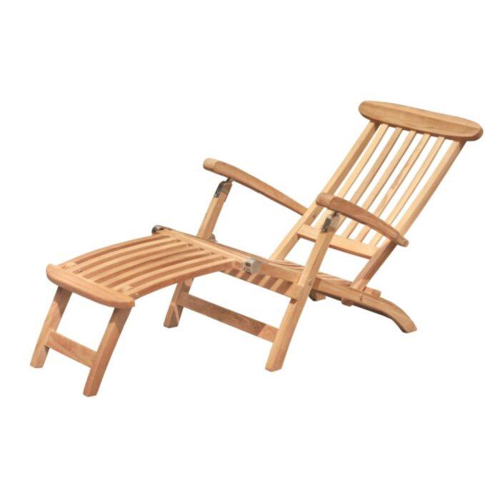 chaise longue en bois de teck