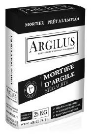 Mortier Argilus pour brique d’argile crue