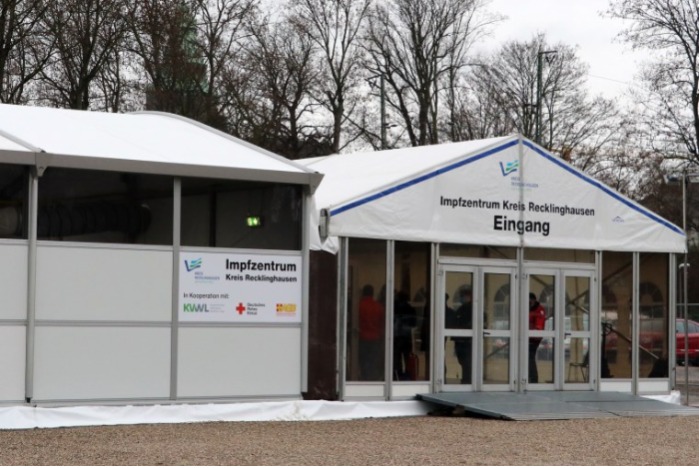 Mobiles Impfzentrum in Recklinghausen ist nun betriebsbereit