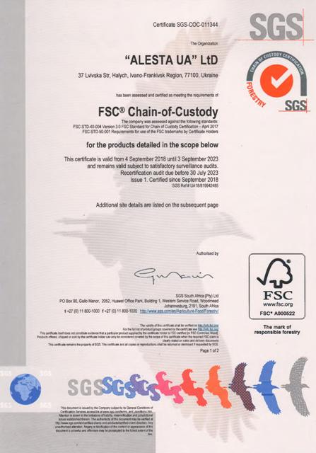 FSC Certiifcation