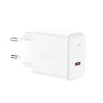 Chargeur mural Acefast GaN USB Type C 30W, PD, QC 3.0, AFC, FCP blanc