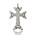 Croix Arménienne Ajourée en or blanc 18 carats petit modèle 0.70 gramme