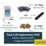 Pack Full Implantation HHC - Fleurs, résines, puffs + Vapes OFFERTES