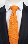 Cravate tricot orange