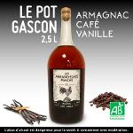 Pot Gascon 2,5L : Armagnac Arrangé Café – Vanille Bio 250cl