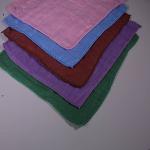 Lingettes en coton de couleur