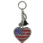 Porte Cle Coeur Strass Us