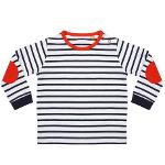 T-shirt rayé bébé manches longues en coton jersey, 160 g/m²