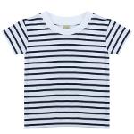 T-shirt marinière bébé manches courtes coton jersey, 160 g/m²