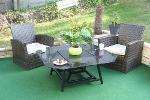 Table basse de jardin avec foyer