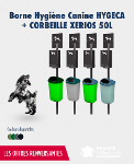 Promo Borne Hygiène Canine Hygeca + Corbeille Xerios 50L