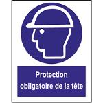 Panneau d'obligation protection obligatoire de la tete A3