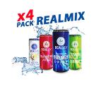 Pack x4 Boissons naturelles Realmix (4×24 canettes)