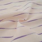 Tissu Jacquard à rayures discontinues violettes sur fond blanc réversible