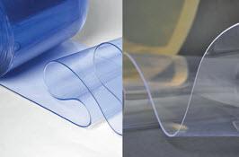 Latte en rouleau PVC flexible antistatique transparent bleu et incolore