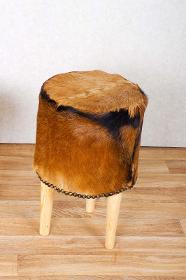 Brown Goat Leather Stool