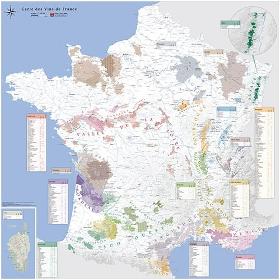 Carte des vins AOC de France