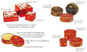 485 - Emballage: Boîte 11 Marrons avec couvercle coloris noir