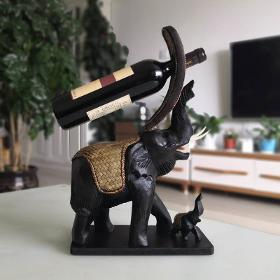Décoration de casier à vin en forme d'éléphant, cadeaux pour salon et table