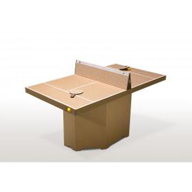 Table ping-pong/mini-tennis carton brun