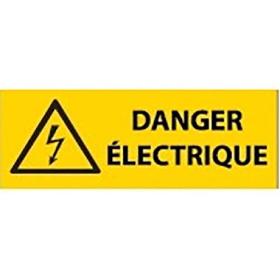 Panneau danger electrique 200 x 80 mm