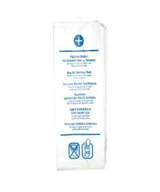 Sacs à déchets d'hygiène féminine papier - blanc (28 x 12 x 3 cm)
