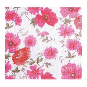 Rideau coton motif 'Fleurs'