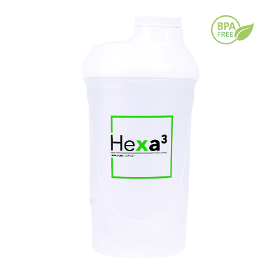 Shaker Blanc 600ml Hexacube Hexa3 Sport